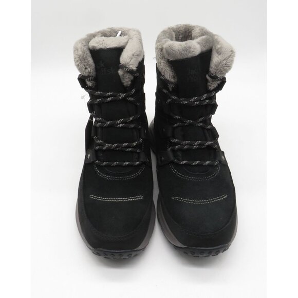 Jack Wolfskin Texapore Winter Boots Womens  6 Black Faux Fur Lined Waterproof NW - Picture 2 of 9